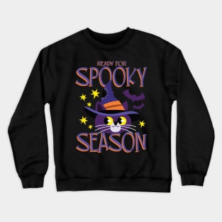 Spooky Season Autumn Fall Halloween Witches Cat Crewneck Sweatshirt